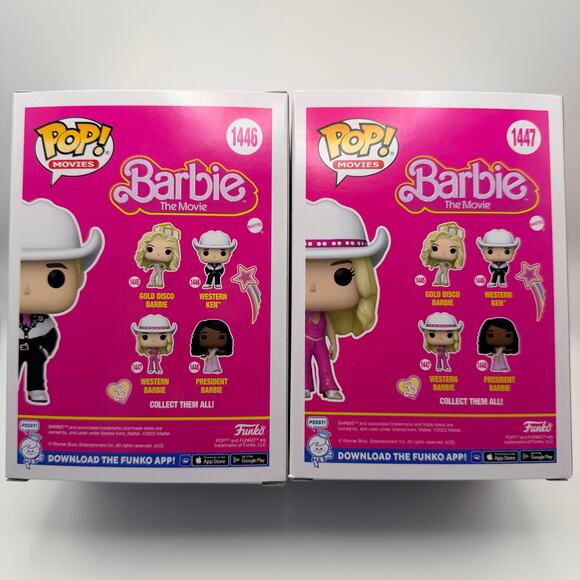 Western Barbie & Ken #1447 & #1446 – Barbie Movie Funko Pops - Picture 3 of 6